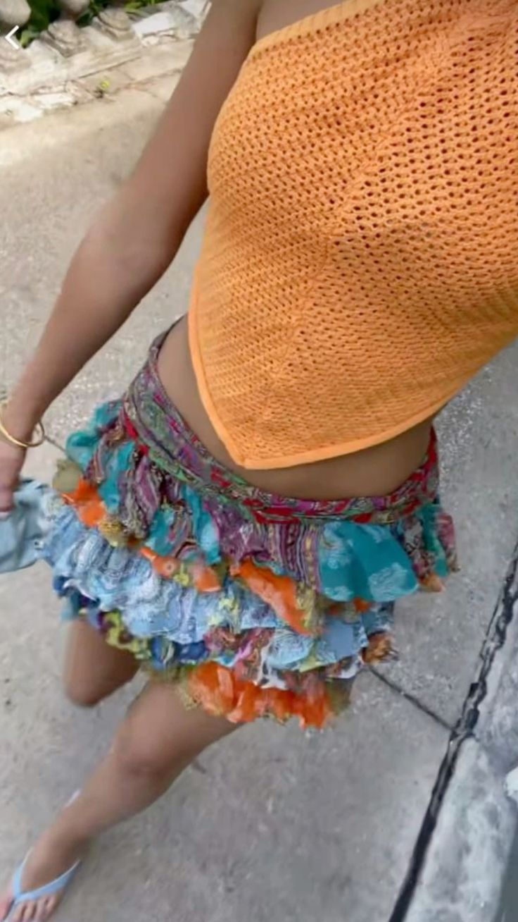 Morwenna | Vibrant Layered Skirt