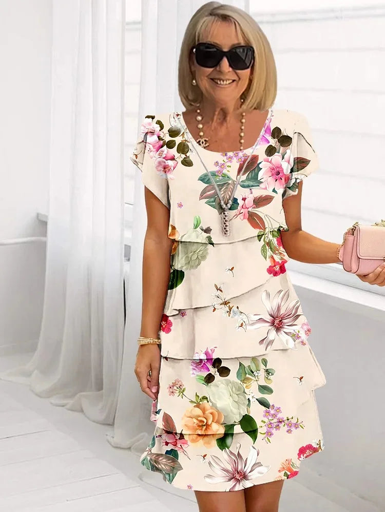 Marvelle™ - Flower Ruffle Dress 