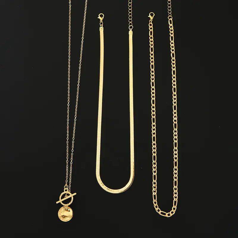 Etheldreda | Layered Round Pendant Necklace Set