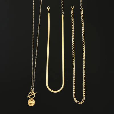 Etheldreda | Layered Round Pendant Necklace Set