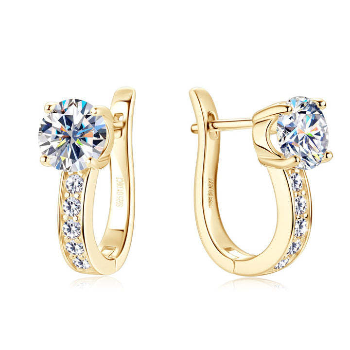 Selwynne | Radiant Solitaire Hoop Earrings