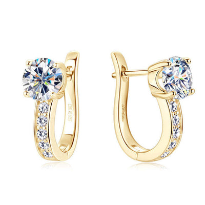 Selwynne | Radiant Solitaire Hoop Earrings
