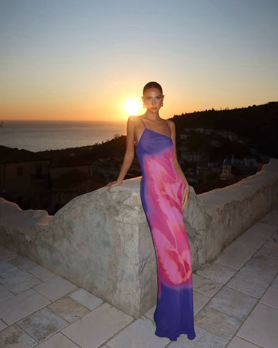 Eulalia | Smart Backless Printed Maxi Dress