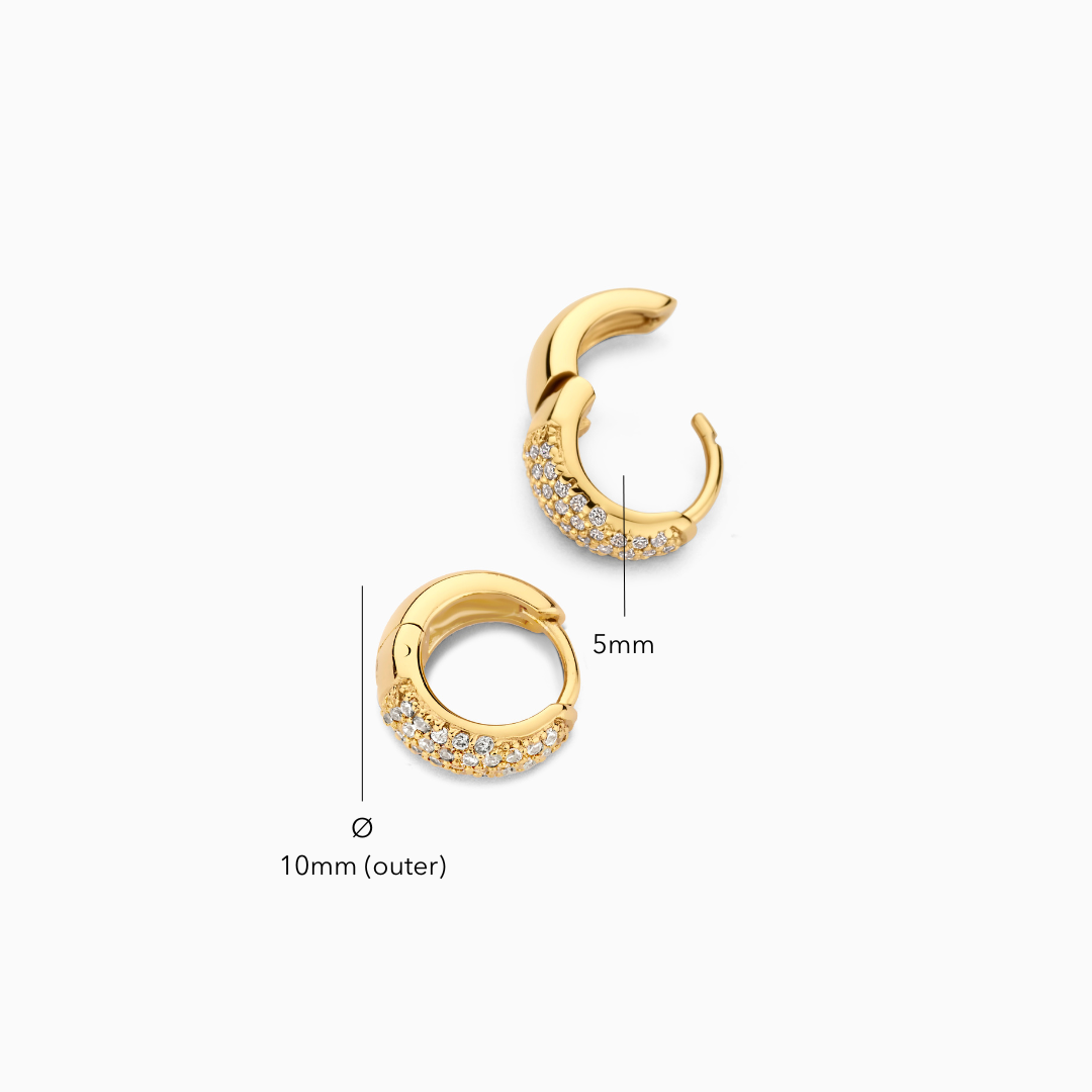 Joscelyne | Shiny Pavé Earrings