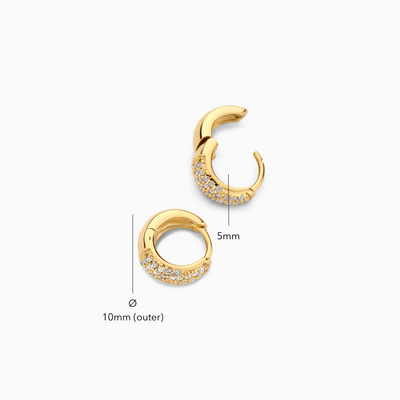 Joscelyne | Shiny Pavé Earrings