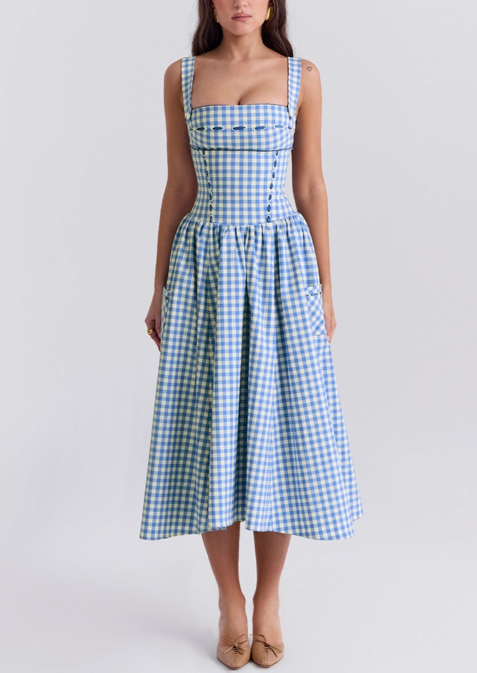 Ariana | Sleeveless Midi Summer Dress