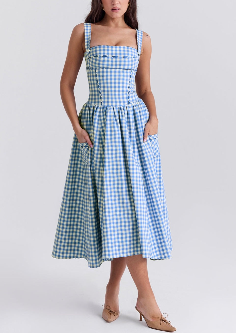 Ariana | Sleeveless Midi Summer Dress